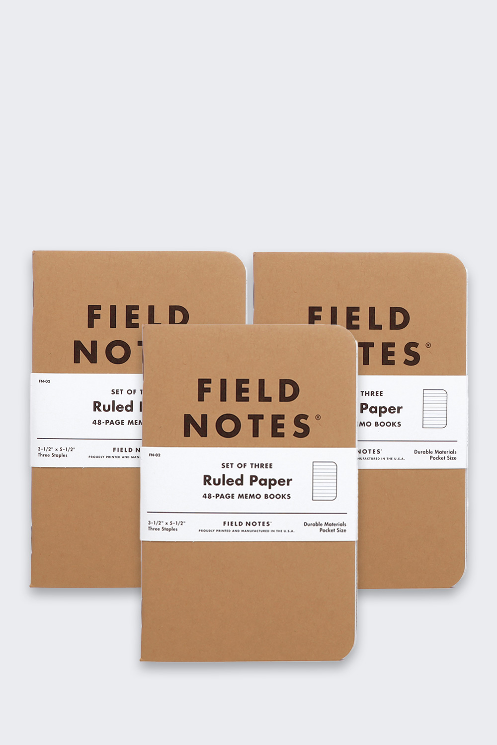 Notes Field Notes Original Kraft - Linie - 3 Pack