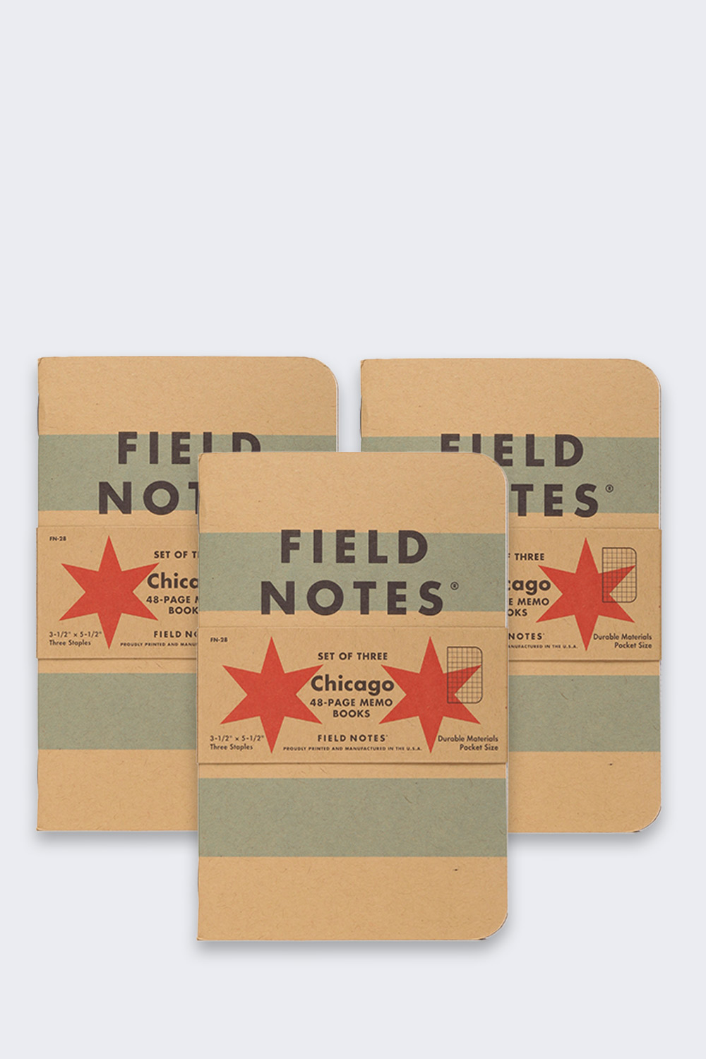 Notes Field Notes Chicago Edition - Kratka - 3 Pack