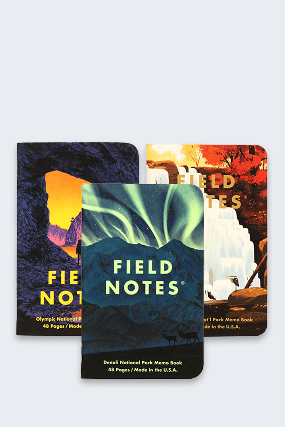 Notes Field Notes Parki Narodowe USA: Denali, Cuyahoga, Olympic - Kratka - 3 Pack