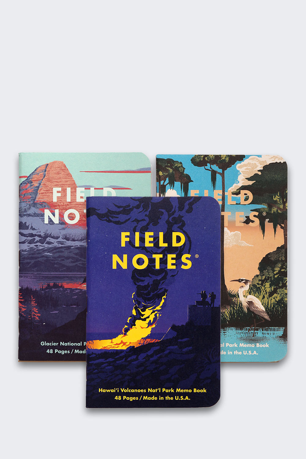 Notes Field Notes Parki Narodowe USA: Glacier, Hawai’i Volcanoes, Everglades - Kratka - 3 Pack