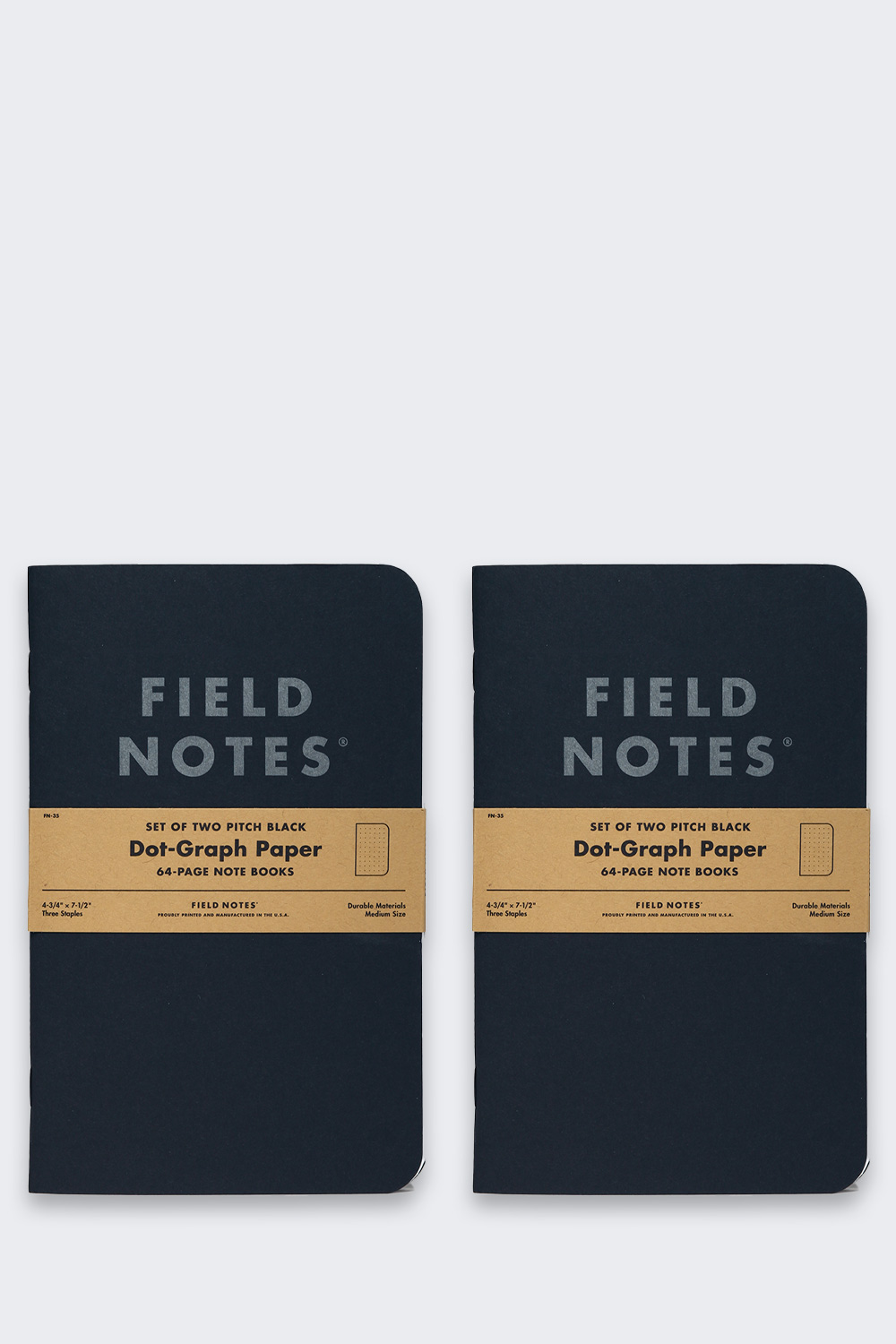 Notes Field Notes Pirch Black Large - Kropki - 2 Pack