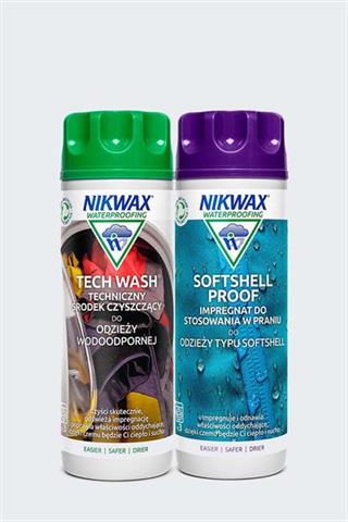 Zestaw Nikwax Tech Wash® / Nikwax SoftShell Proof Wash-In 2*300 ML