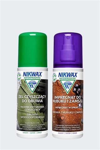 Zestaw Do Obuwia Nikwax Impregnat Nubuck Spray-On / Żel Footwear Cleaning Gel 2*125 ML