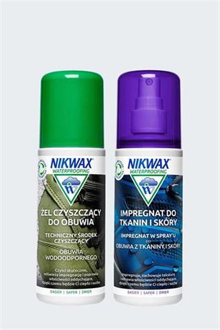 Zestaw Do Obuwia Nikwax Impregnat Fabric & Leather Spray-On / Żel Footwear Cleaning Gel 2*125 ML